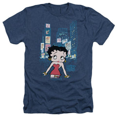Betty Boop Square Men's 30/1 Heather 60 40 Poly Short-Sleeve T-Shirt