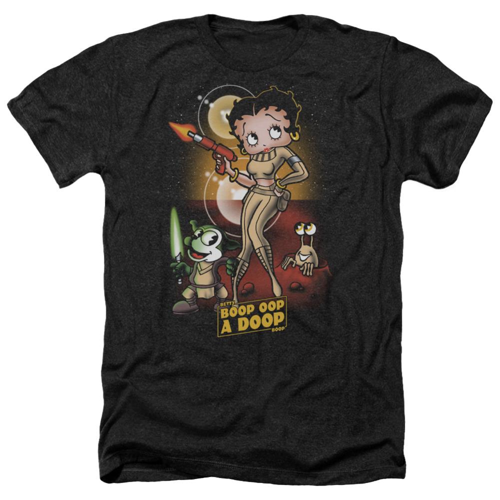 Betty Boop Star Princess Men's 30/1 Heather 60 40 Poly Short-Sleeve T-Shirt