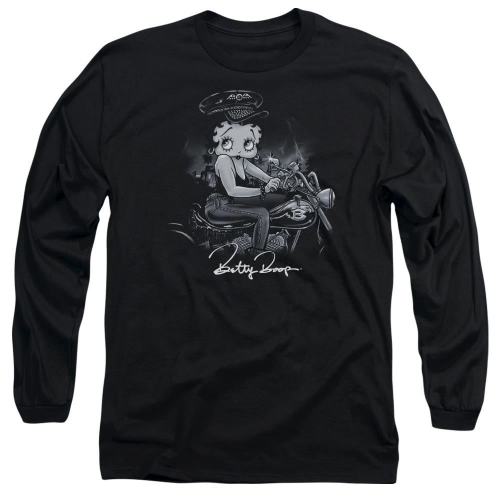 Betty Boop Storm Rider Men's 18/1 Cotton Long-Sleeve T-Shirt