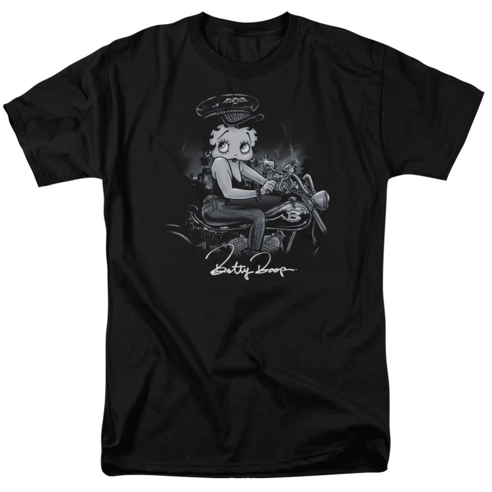 Betty Boop Storm Rider Men's 18/1 Cotton Short-Sleeve T-Shirt