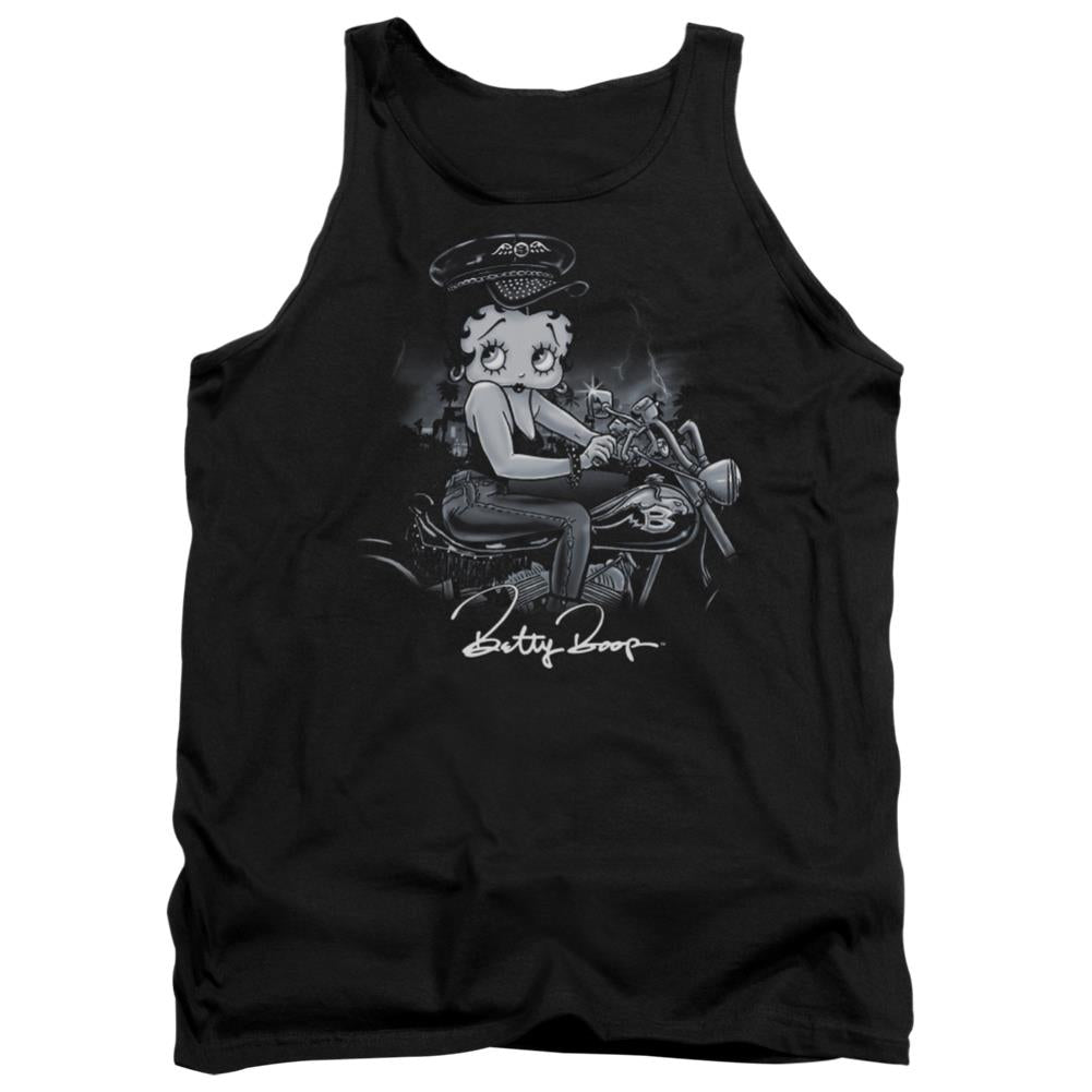 Betty Boop Storm Rider Men's 18/1 Cotton Tank Top