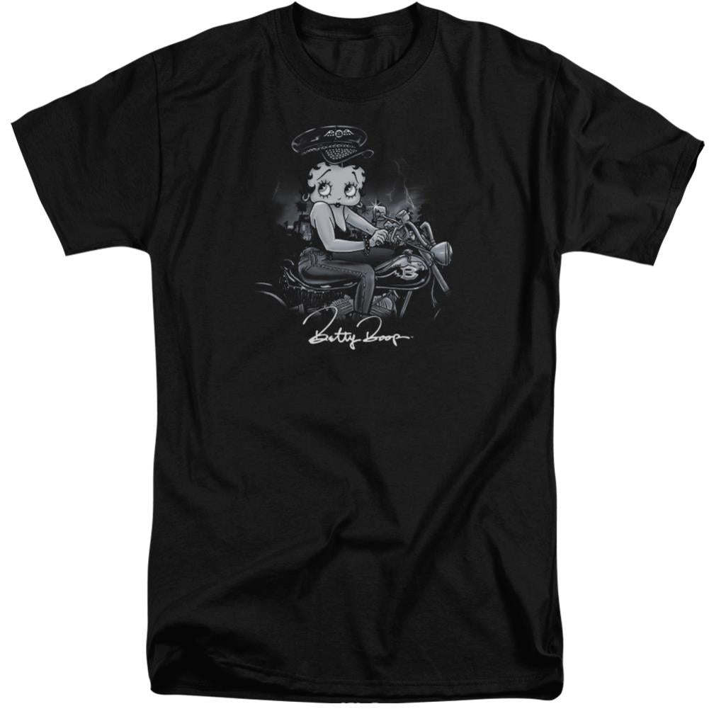Betty Boop Storm Rider Men's 18/1 Tall Cotton Short-Sleeve T-Shirt