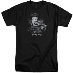 Betty Boop Storm Rider Men's 18/1 Tall Cotton Short-Sleeve T-Shirt