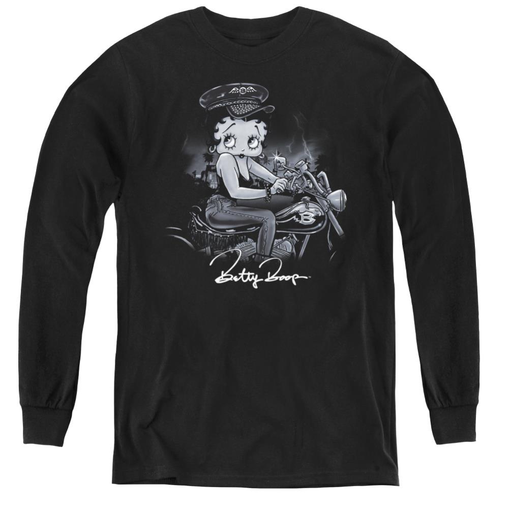 Betty Boop Storm Rider Youth Long-Sleeve T-Shirt