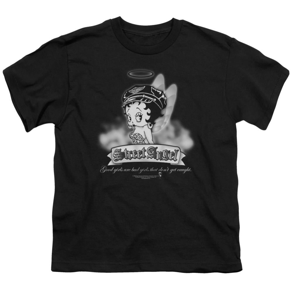 Betty Boop Street Angel Youth 18/1 100% Cotton Short-Sleeve T-Shirt