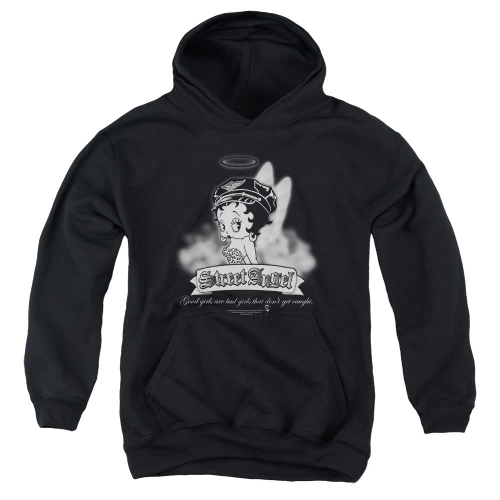 Betty Boop Street Angel Youth Cotton Poly Pull-Over Hoodie