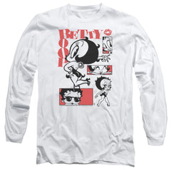 Betty Boop Stylin Snaps Men's 18/1 Cotton Long-Sleeve T-Shirt