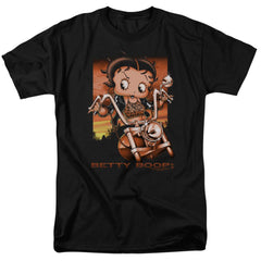 Betty Boop Sunset Rider Men's 18/1 Cotton Short-Sleeve T-Shirt