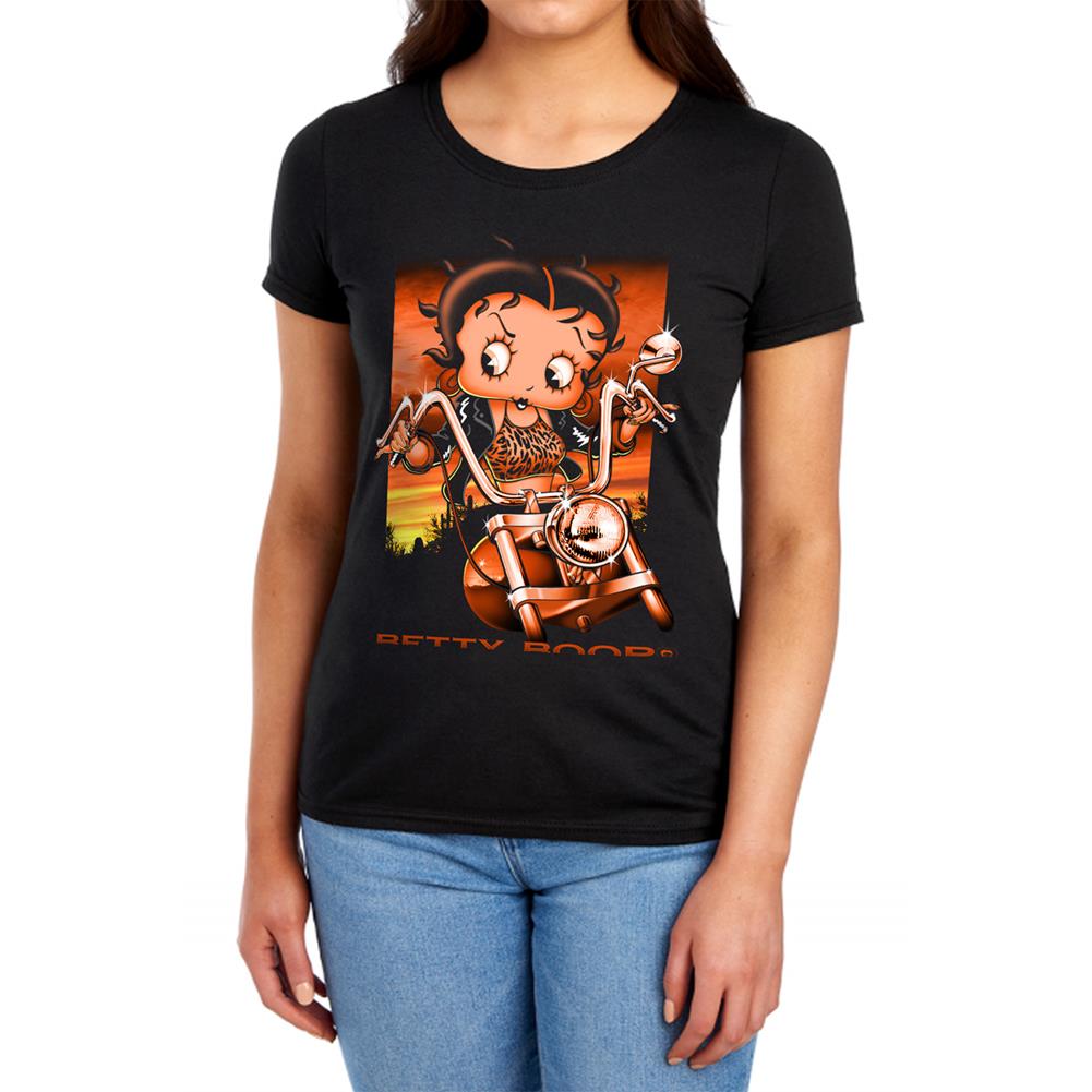 Betty Boop Sunset Rider Women's 18/1 Cotton Short-Sleeve T-Shirt