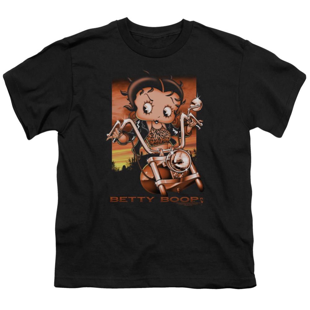 Betty Boop Sunset Rider Youth 18/1 100% Cotton Short-Sleeve T-Shirt