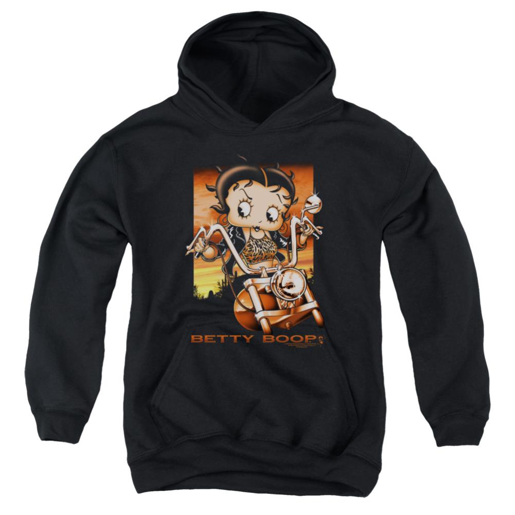Betty Boop Sunset Rider Youth Cotton Poly Pull-Over Hoodie