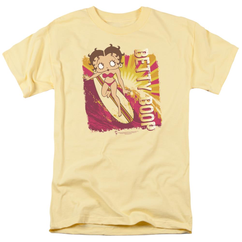 Betty Boop Sunset Surf Men's 18/1 Cotton Short-Sleeve T-Shirt