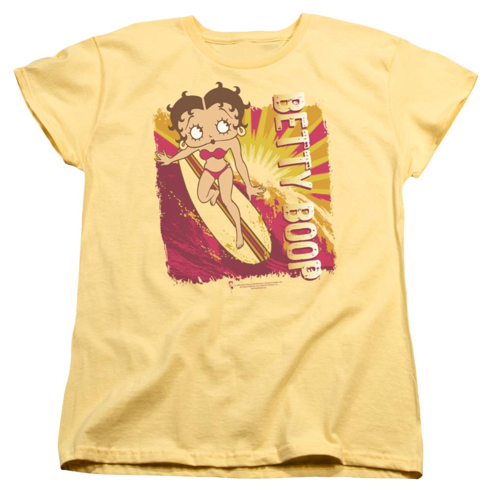 Betty Boop Sunset Surf Women's 18/1 Cotton Short-Sleeve T-Shirt