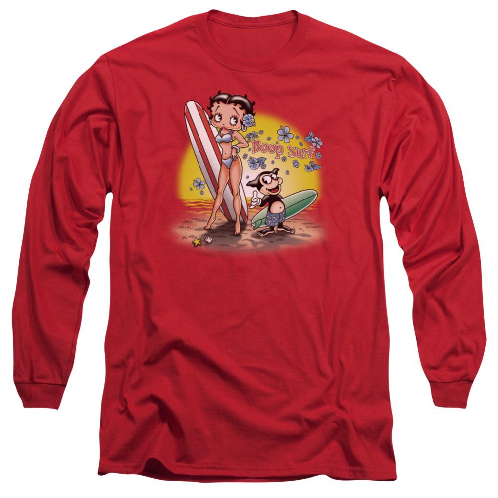Betty Boop Surf Men's 18/1 Cotton Long-Sleeve T-Shirt