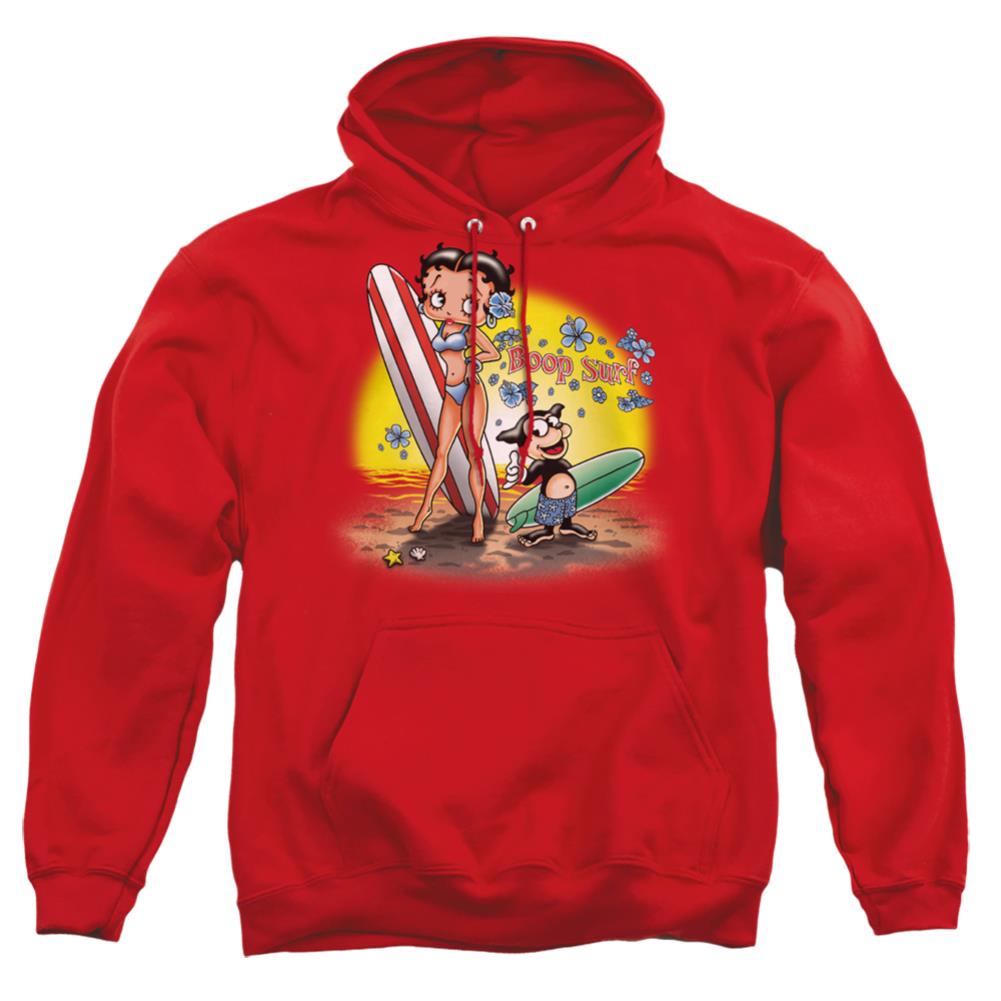Betty Boop Surf Men's Pull-Over 75 25 Poly Hoodie