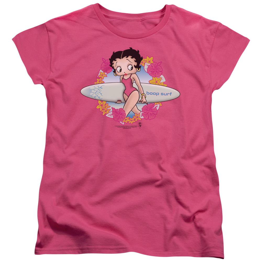 Betty Boop Surf Women's 18/1 Cotton Short-Sleeve T-Shirt