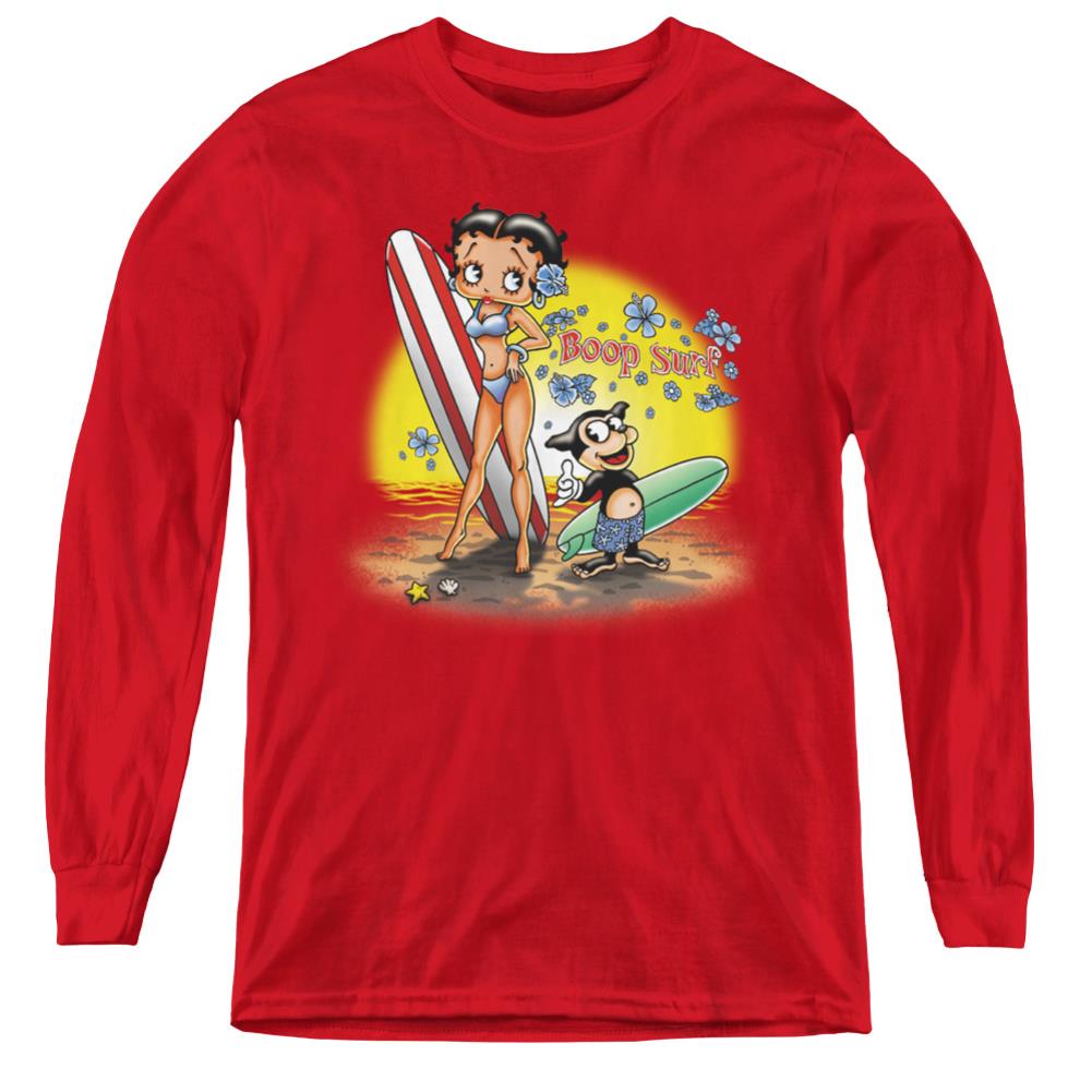 Betty Boop Surf Youth Long-Sleeve T-Shirt