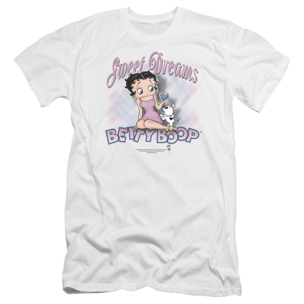 Betty Boop Sweet Dreams Men's Ultra-Soft 30/1 Cotton Slim Short-Sleeve T-Shirt