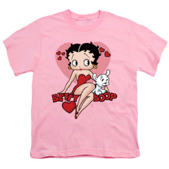 Betty Boop Sweetheart Youth 18/1 100% Cotton Short-Sleeve T-Shirt