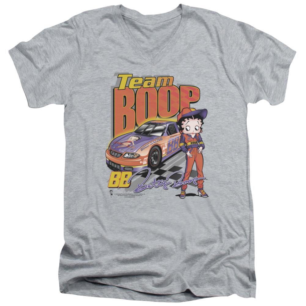 Betty Boop Team Boop Men's 30/1 Cotton Slim V-Neck T-Shirt