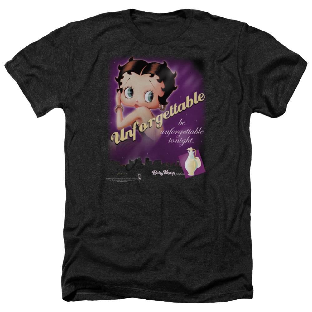 Betty Boop Unforgettable Men's 30/1 Heather 60 40 Poly Short-Sleeve T-Shirt