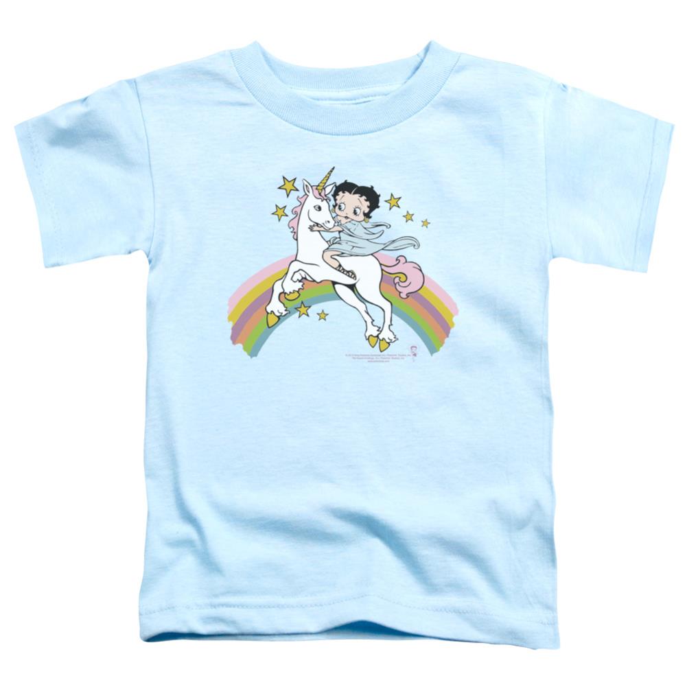 Betty Boop Unicorn & Rainbows Toddler 18/1 Cotton Short-Sleeve T-Shirt
