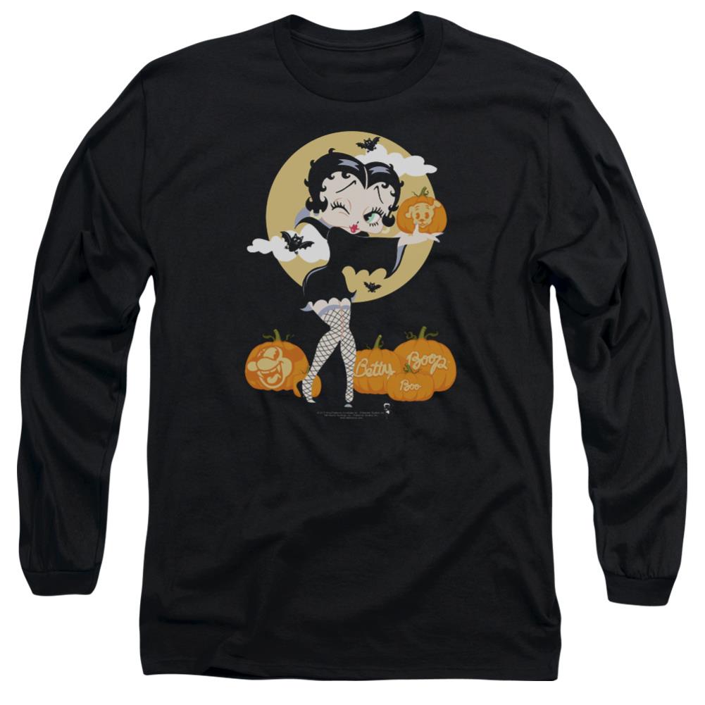 Betty Boop Vamp Pumkins Men's 18/1 Cotton Long-Sleeve T-Shirt