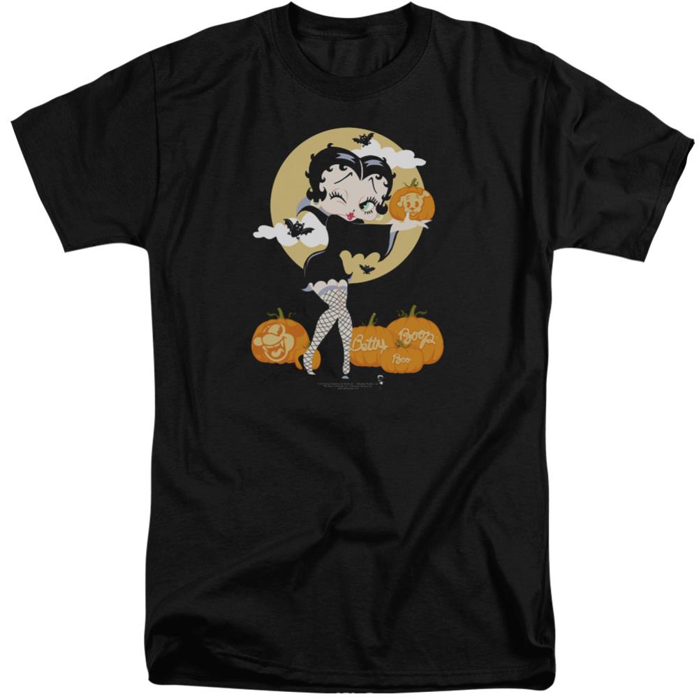 Betty Boop Vamp Pumkins Men's 18/1 Tall Cotton Short-Sleeve T-Shirt
