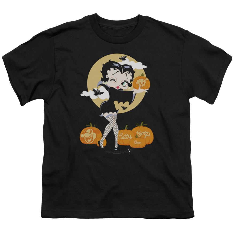 Betty Boop Vamp Pumkins Youth 18/1 100% Cotton Short-Sleeve T-Shirt