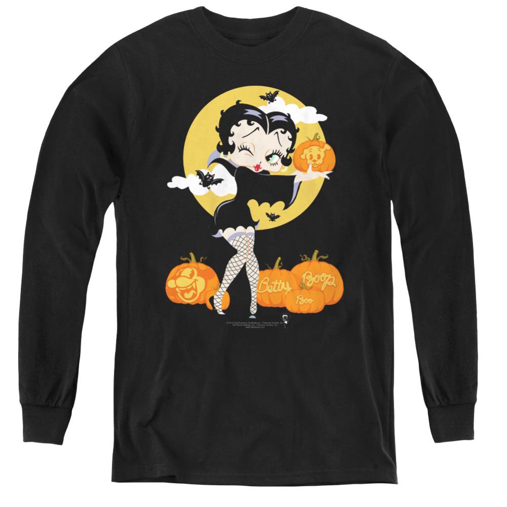 Betty Boop Vamp Pumkins Youth Long-Sleeve T-Shirt