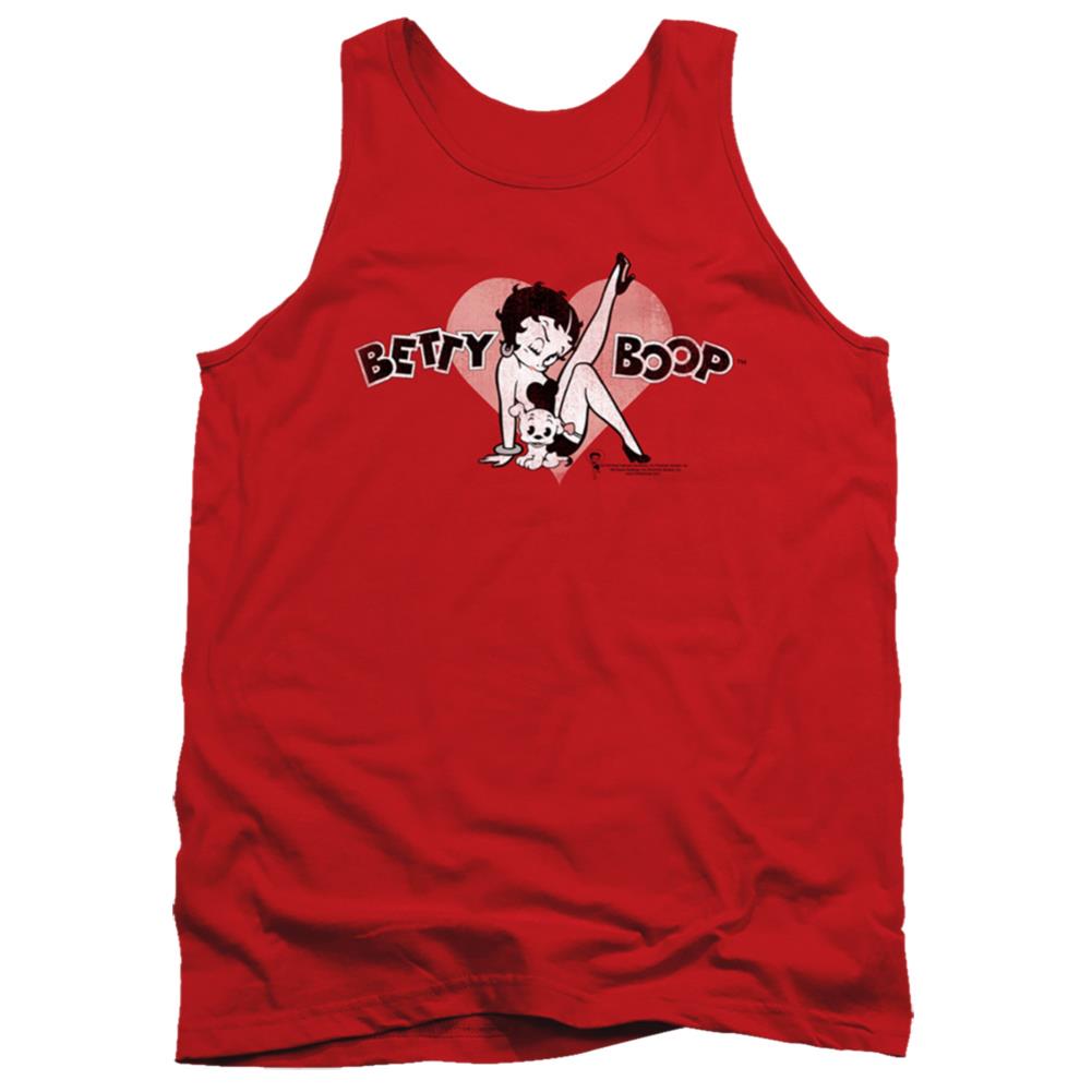 Betty Boop Vintage Cutie Pup Men's 18/1 Cotton Tank Top
