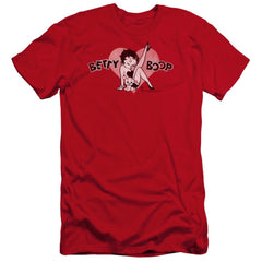 Betty Boop Vintage Cutie Pup Men's Ultra-Soft 30/1 Cotton Slim Short-Sleeve T-Shirt