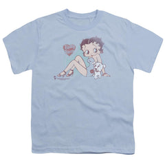 Betty Boop Vintage Pin Pup Youth 18/1 100% Cotton Short-Sleeve T-Shirt