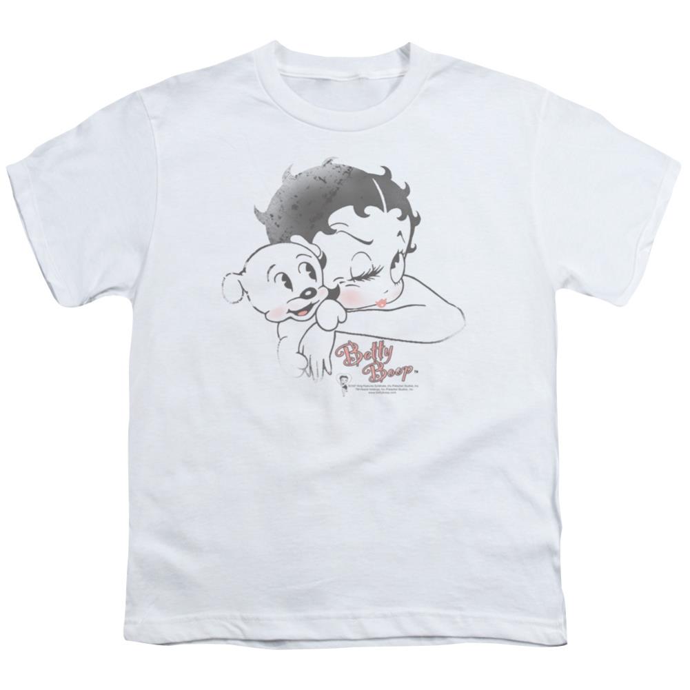 Betty Boop Vintage Wink Youth 18/1 100% Cotton Short-Sleeve T-Shirt