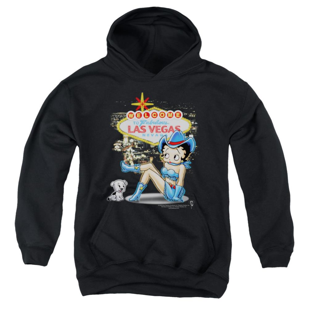 Betty Boop Welcome Las Vegas Youth Cotton Poly Pull-Over Hoodie