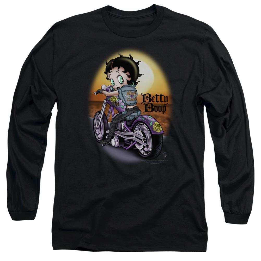 Betty Boop Wild Biker Men's 18/1 Cotton Long-Sleeve T-Shirt