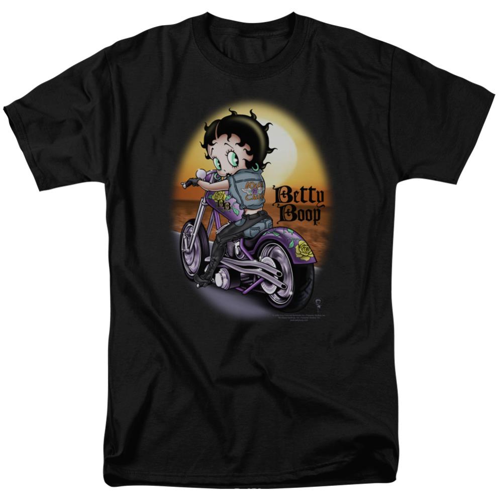 Betty Boop Wild Biker Men's 18/1 Cotton Short-Sleeve T-Shirt
