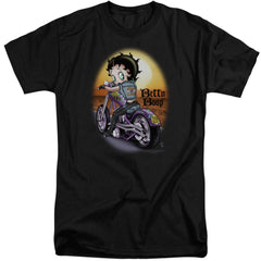 Betty Boop Wild Biker Men's 18/1 Tall Cotton Short-Sleeve T-Shirt