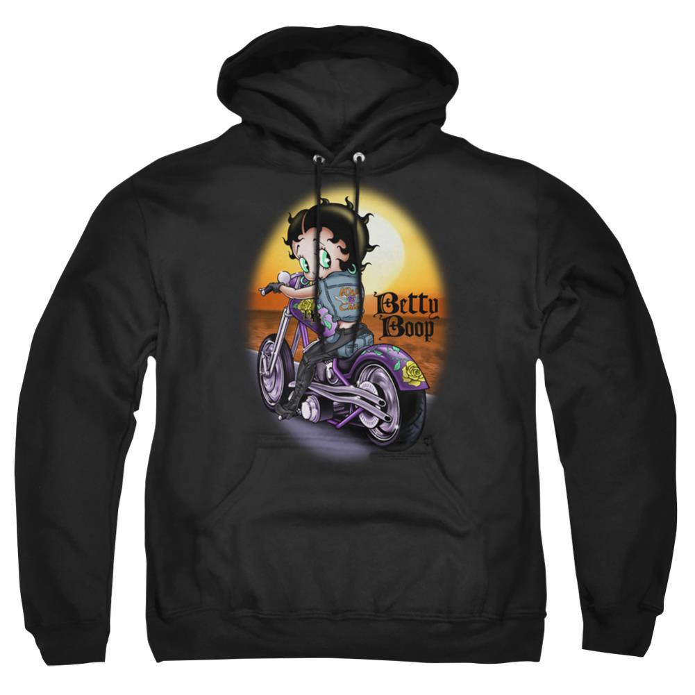 Betty Boop Wild Biker Men's Pull-Over 75 25 Poly Hoodie