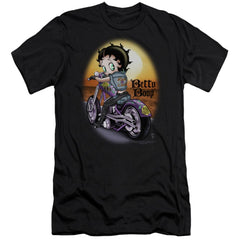 Betty Boop Wild Biker Men's Ultra-Soft 30/1 Cotton Slim Short-Sleeve T-Shirt
