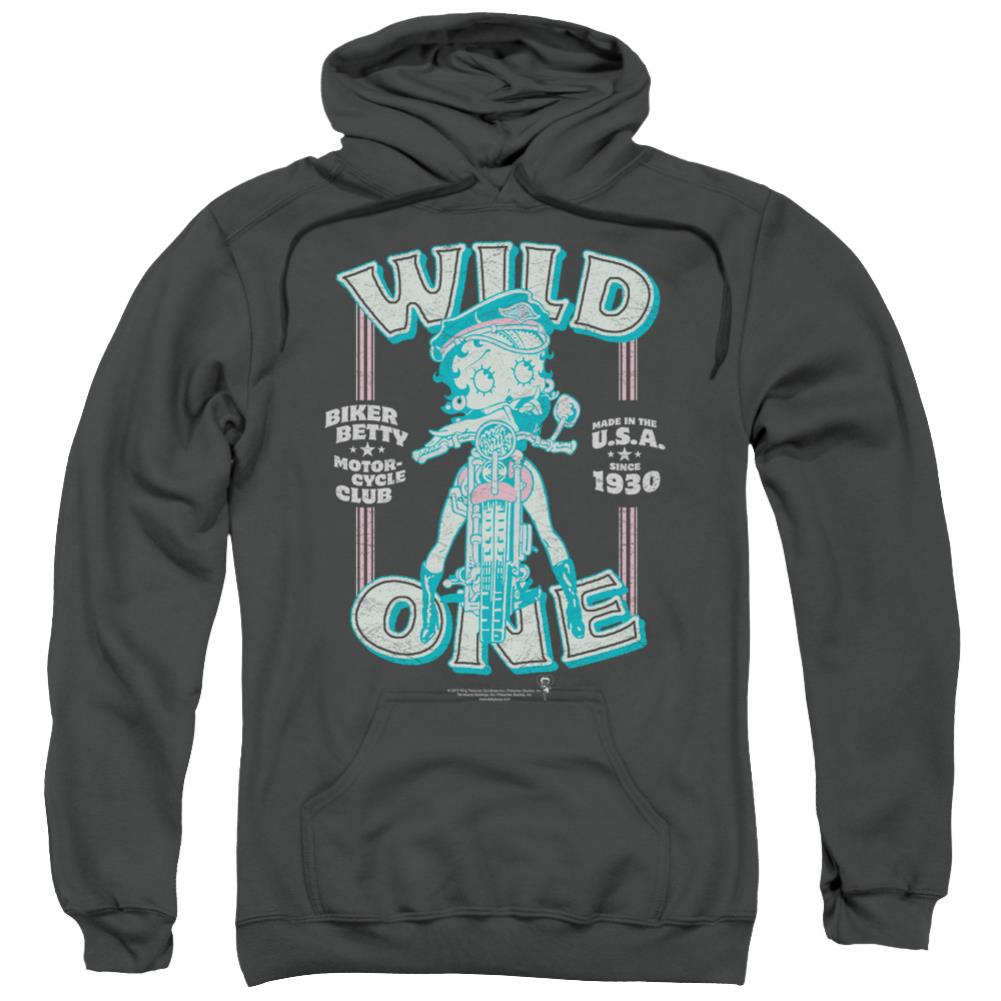 Betty Boop Wild One Men's Pull-Over 75 25 Poly Hoodie