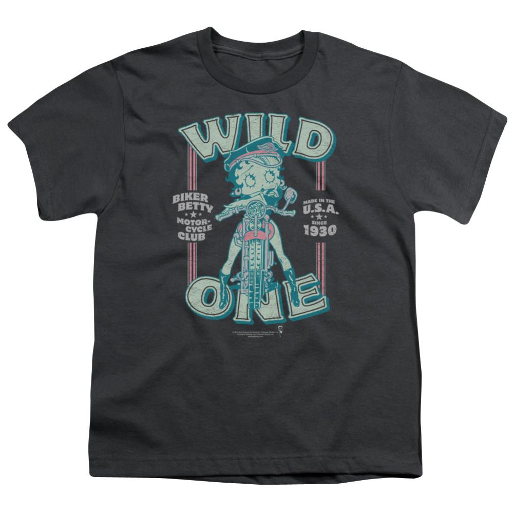 Betty Boop Wild One Youth 18/1 100% Cotton Short-Sleeve T-Shirt