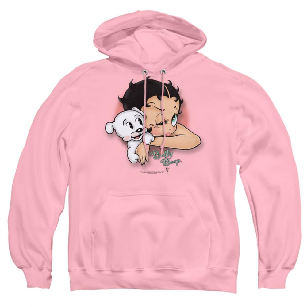 Betty Boop Wink Wink Men's Pull-Over 75 25 Poly Hoodie