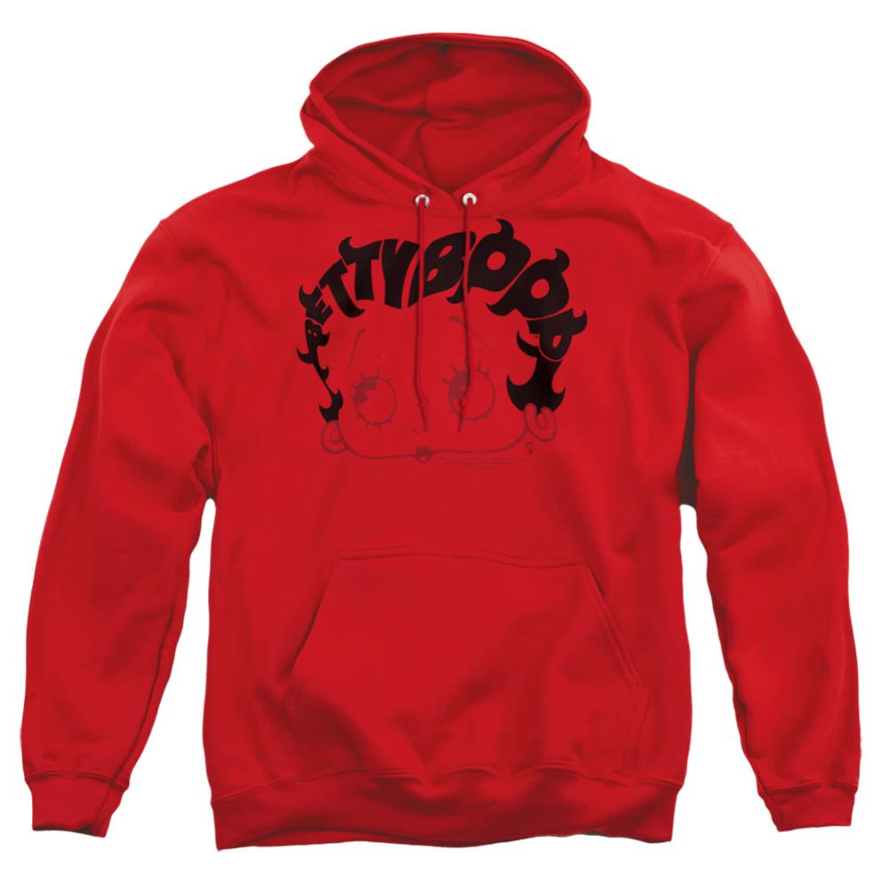 Betty Boop Word Hair Men's Pull-Over 75 25 Poly Hoodie