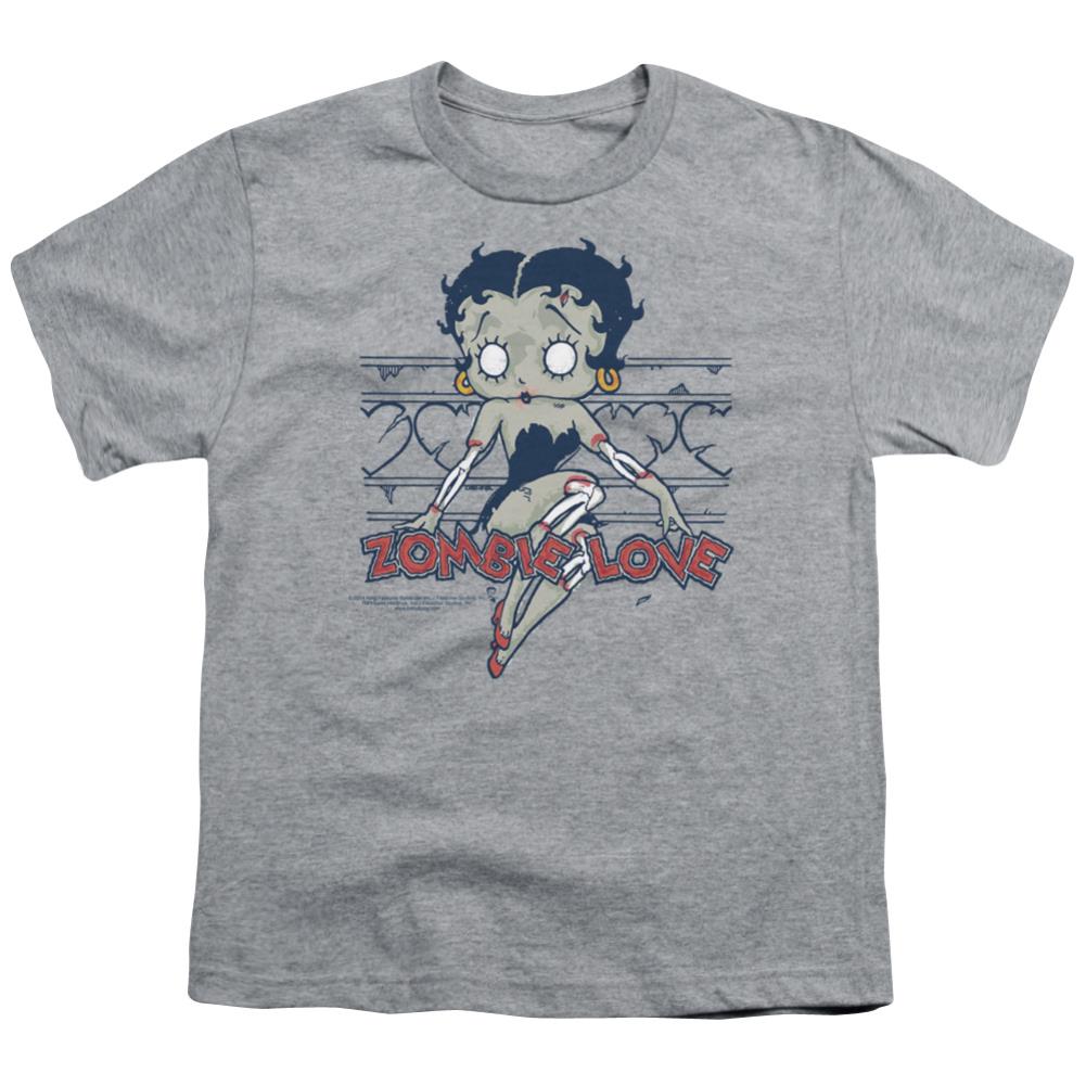 Betty Boop Zombie Pinup Youth 18/1 100% Cotton Short-Sleeve T-Shirt
