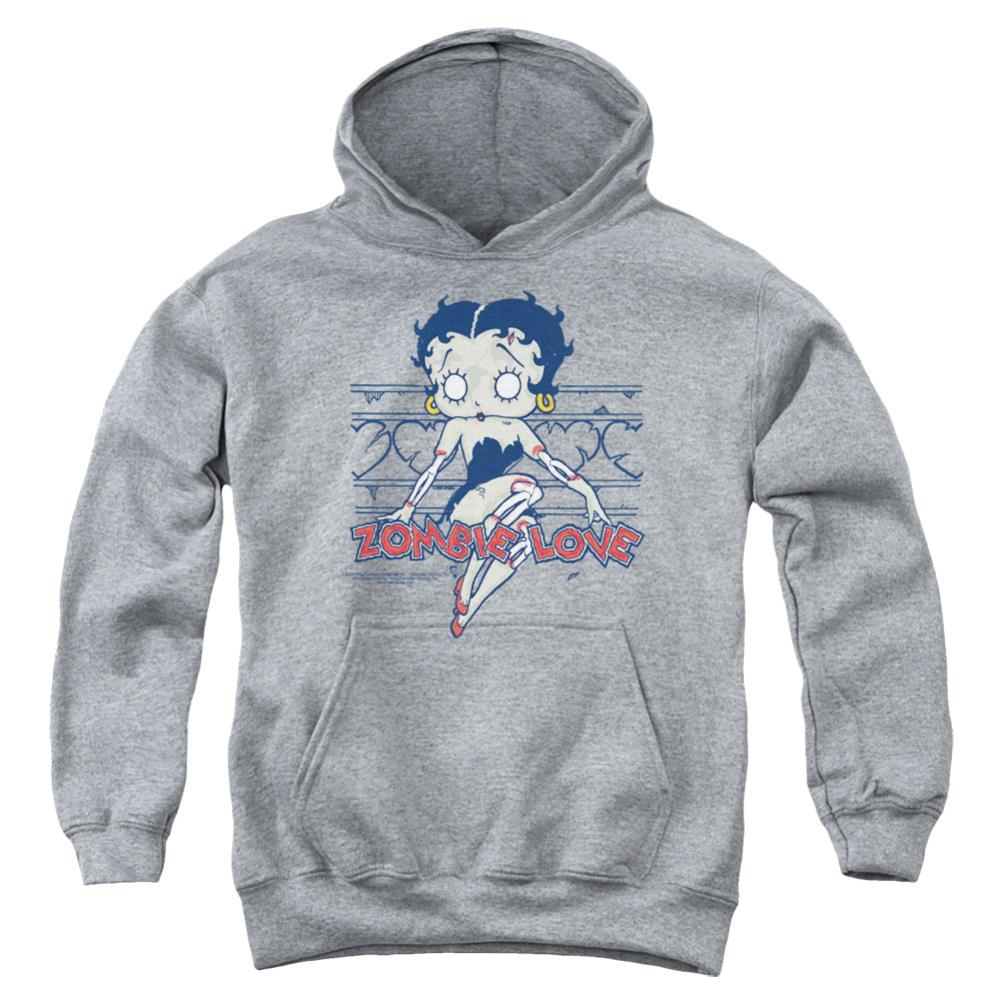 Betty Boop Zombie Pinup Youth Cotton Poly Pull-Over Hoodie