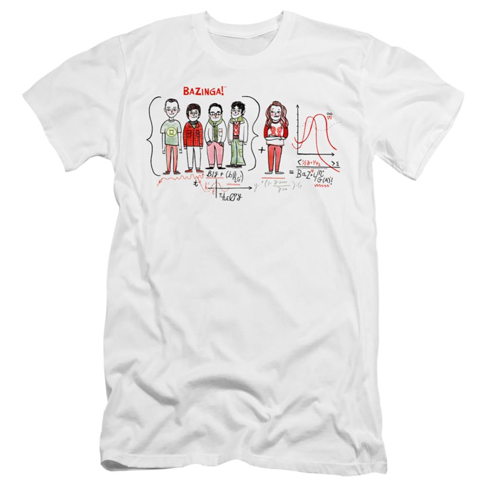 Big Bang Theory Bazinga Equation Men's Ultra-Soft 30/1 Cotton Slim Short-Sleeve T-Shirt