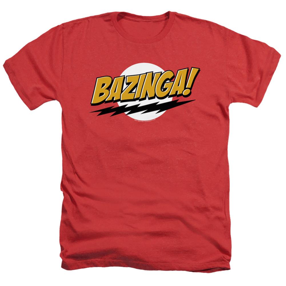 Big Bang Theory Bazinga Men's 30/1 Heather 60 40 Poly Short-Sleeve T-Shirt