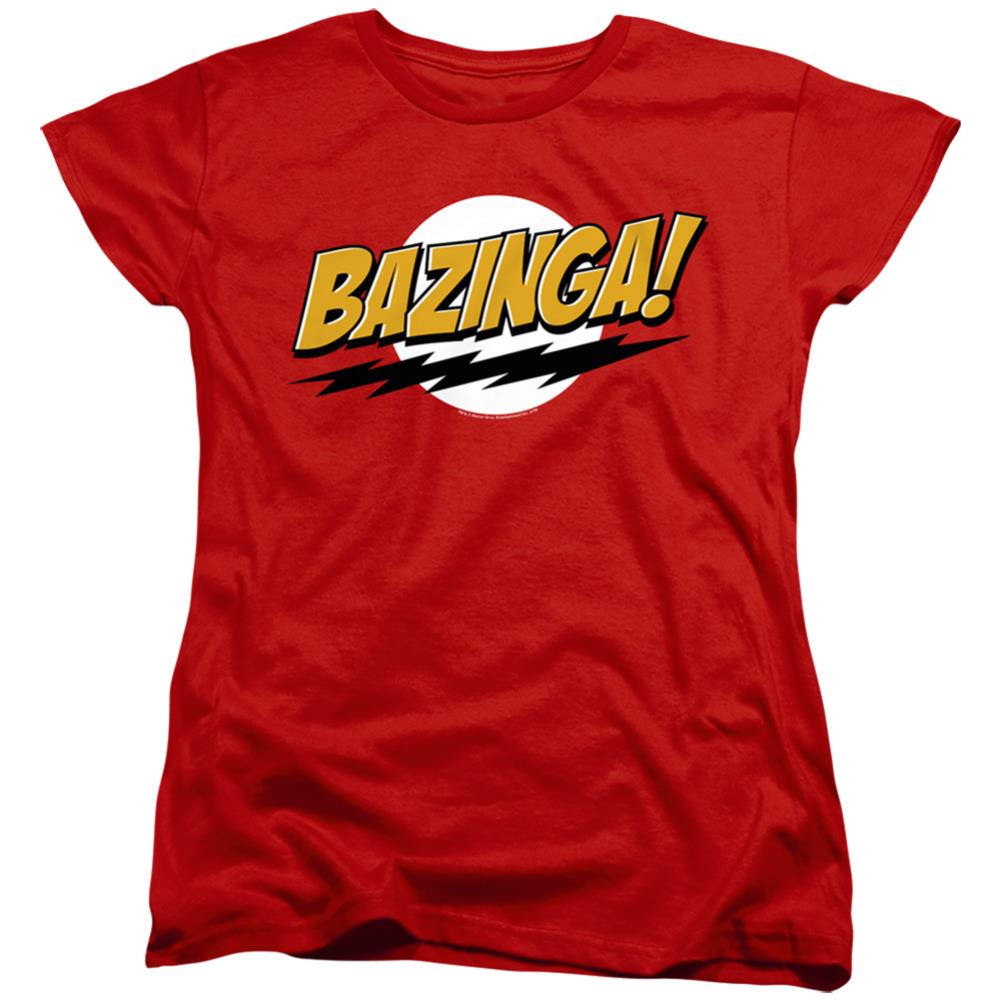 Big Bang Theory Bazinga Women's 18/1 Cotton Short-Sleeve T-Shirt
