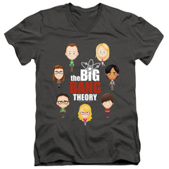 Big Bang Theory Emojis Men's 30/1 Cotton Slim V-Neck T-Shirt